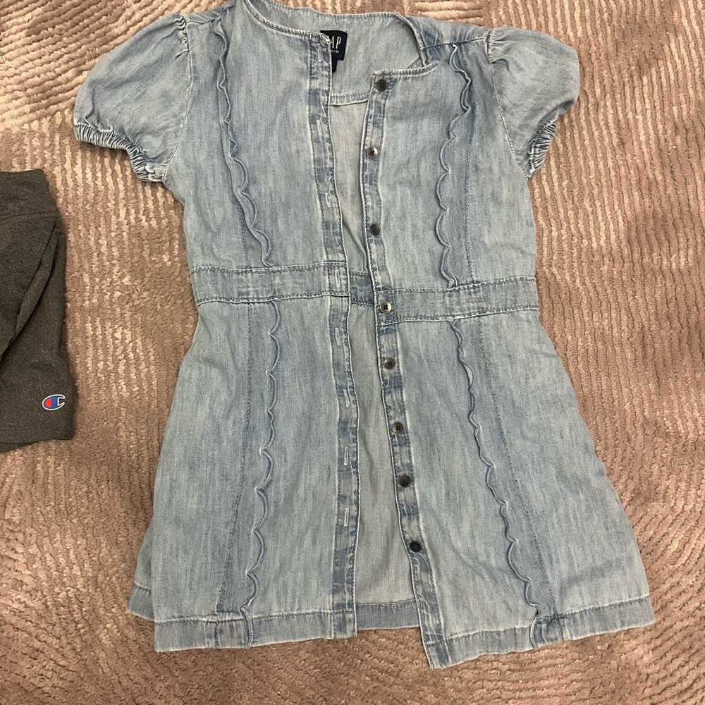 Denim Button-Up Dress